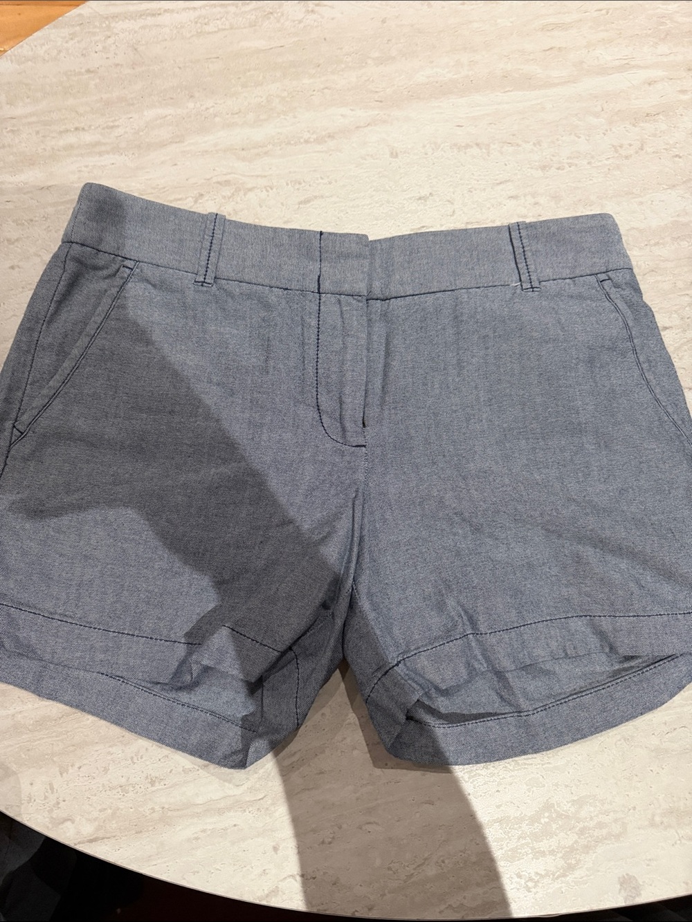 J. Crew Blue High-Waist Tailored Shorts